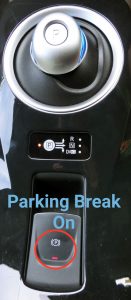 aleaf parking break lever ON -CIMG7917